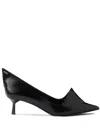 Prada Modellerie Spiked Leather Pumps In Black