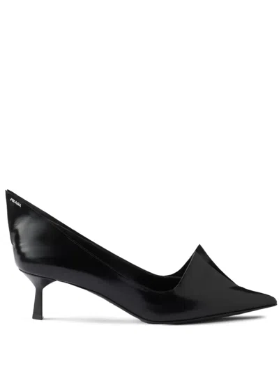PRADA 55MM BRUSHED LEATHER PUMPS