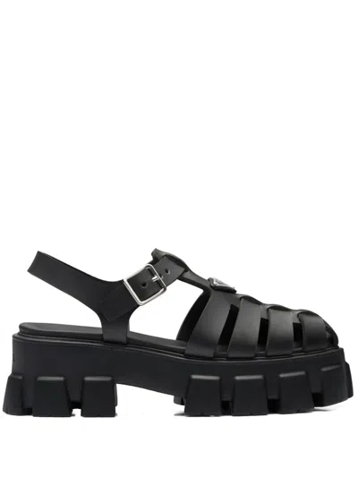 PRADA 55MM CAGED PLATFORM SANDALS
