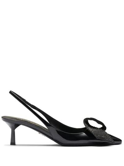 PRADA PRADA 55MM CRYSTAL-EMBELLISHED SLINGBACK PUMPS