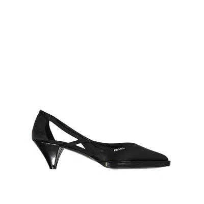 PRADA PRADA 55MM CUT OUT SATIN PUMPS