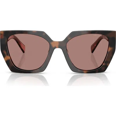 PRADA PRADA 55MM GRADIENT RECTANGULAR SUNGLASSES