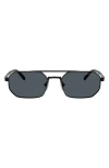 Prada 55mm Irregular Sunglasses In Black