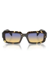 Prada 55mm Irregular Sunglasses In Black Tort