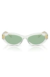 Prada 55mm Irregular Sunglasses In Green