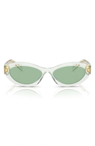 Prada 55mm Irregular Sunglasses In Green