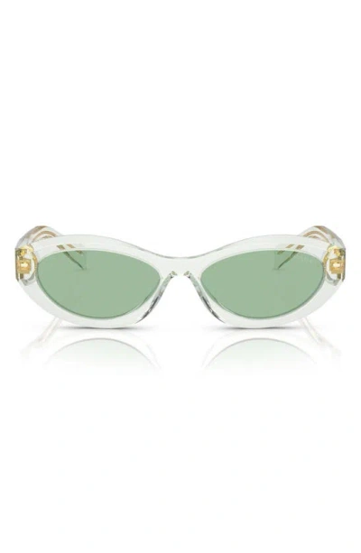 Prada 55mm Irregular Sunglasses In Transparent