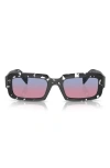 Prada 55mm Irregular Sunglasses In Magenta