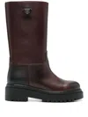 PRADA 55MM LEATHER BOOTS