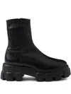 Prada 55mm Lug-sole Boots In Black