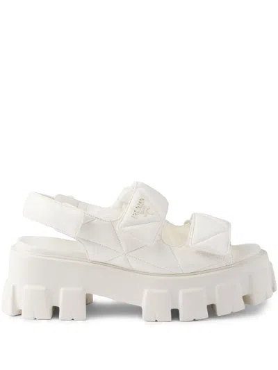 PRADA 55MM MONOLITH SANDALS