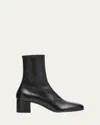 Prada Stretch Nappa Leather Booties In Black
