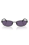 Prada 55mm Oval Sunglasses In Blue