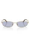 Prada Rectangular Gold-tone Metal Frame Sunglasses With Tortoiseshell Temples In Multi