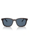 Prada 55mm Pillow Sunglasses In Brown/ Dark Blue