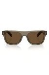 Prada Sonnenbrille Mit Metall-schild In Dark Brown