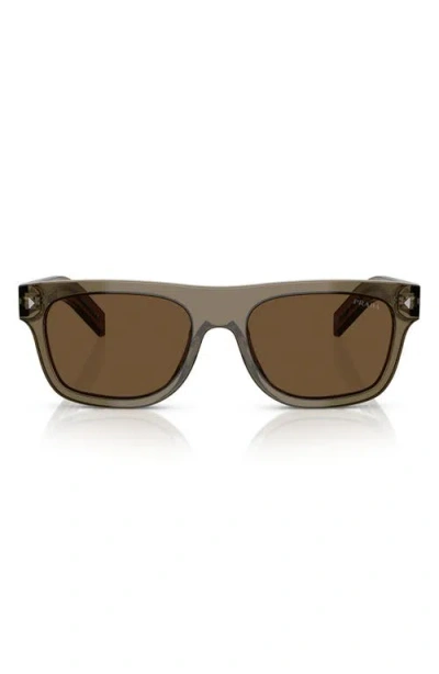 Prada 55mm Pillow Sunglasses In Gold