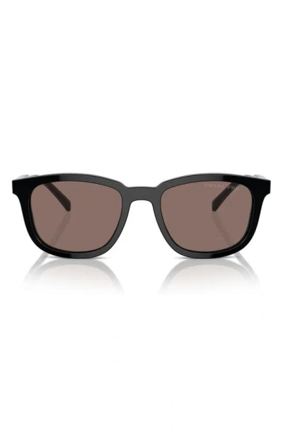 Prada 55mm Polarized Pillow Sunglasses In Black