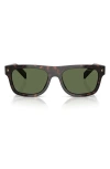 Prada 55mm Polarized Pillow Sunglasses In Brown