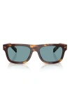 Prada 55mm Polarized Pillow Sunglasses In Brown