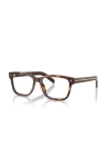 Prada 55mm Rectangle Optical Glasses In Black