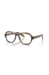 Prada 55mm Rectangle Optical Glasses In Black