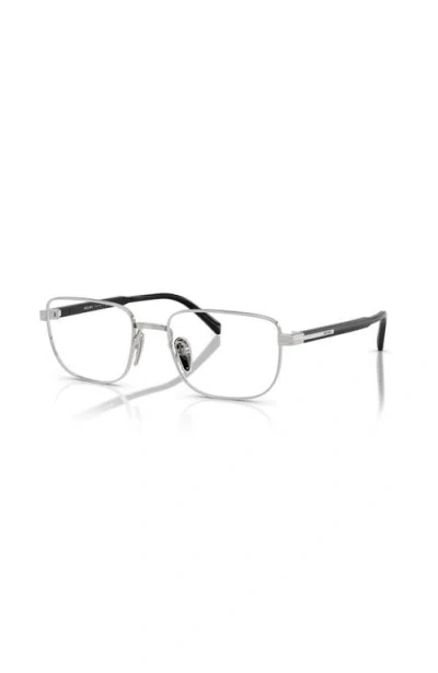Prada 55mm Rectangle Optical Glasses In Multi