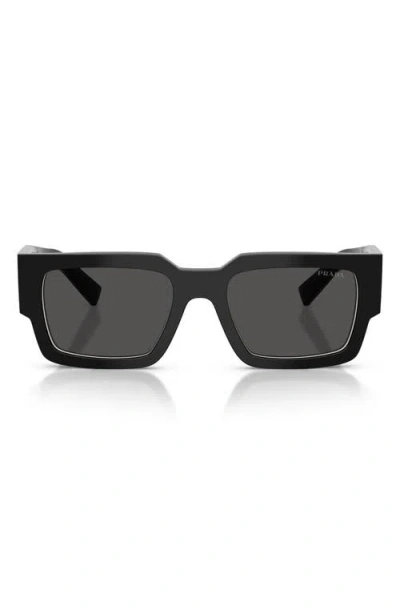 PRADA PRADA 55MM RECTANGULAR SUNGLASSES