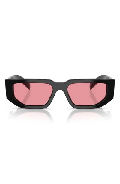 PRADA PRADA 55MM RECTANGULAR SUNGLASSES