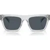 Prada 0pr C03s Rectangular Acetate Sunglasses In White