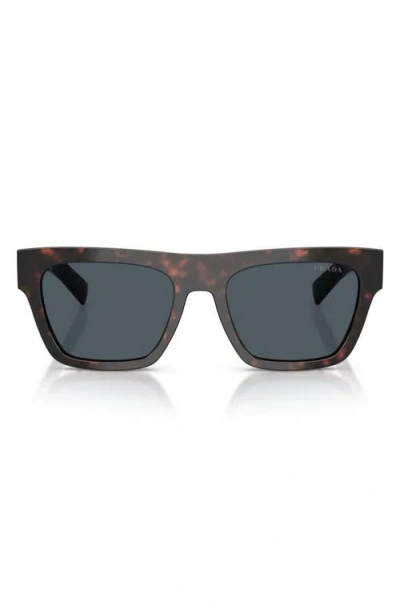 PRADA PRADA 55MM RECTANGULAR SUNGLASSES