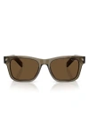 Prada 55mm Rectangular Sunglasses In Brown