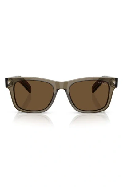 PRADA PRADA 55MM RECTANGULAR SUNGLASSES