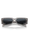 Prada 55mm Rectangular Sunglasses In Dark Grey