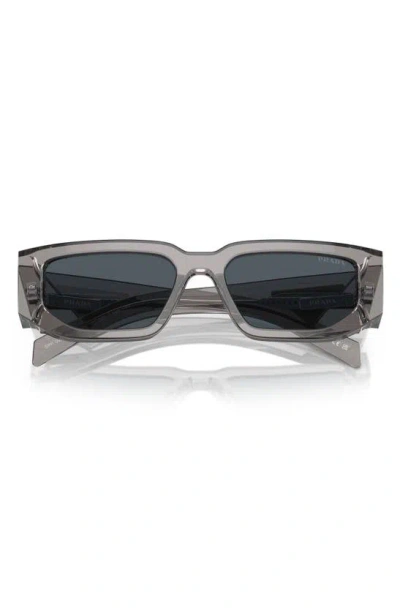Prada 55mm Rectangular Sunglasses In Dark Grey
