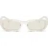 Prada 55mm Rectangular Sunglasses In Dust