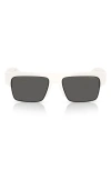 Prada 55mm Rectangular Sunglasses In Neutral