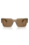 Prada 55mm Rectangular Sunglasses In Pattern