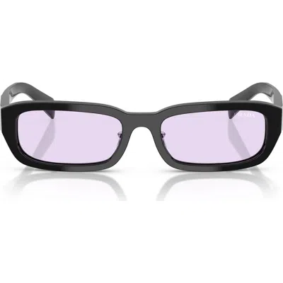 PRADA PRADA 55MM RECTANGULAR SUNGLASSES