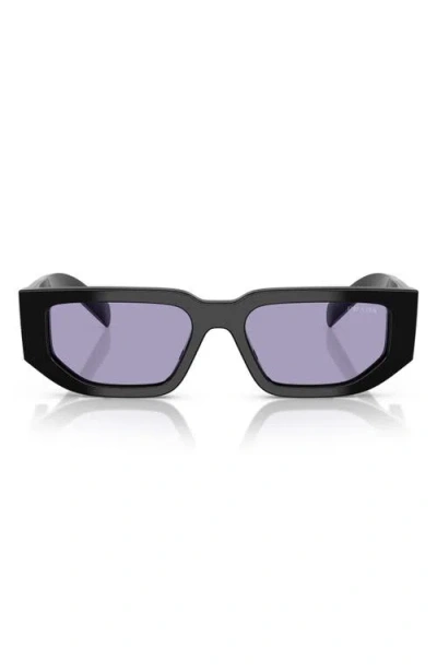 Prada 55mm Rectangular Sunglasses In Purple