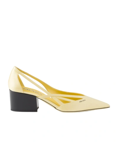 PRADA SATIN CUT-OUT PUMPS