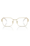 Prada 55mm Irregular Optical Glasses In Gold