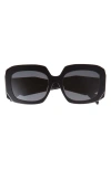 Prada 55mm Square Sunglasses In Black
