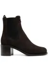 Prada 55mm Suede Boots In Brown