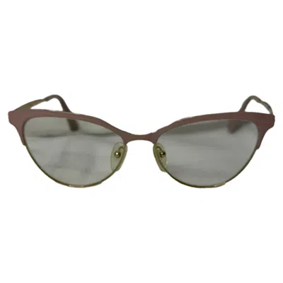 Pre-owned Prada 55s 52-16-140 Eyeglasses In Pink Metal In Black
