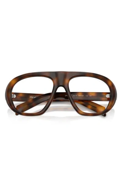 Prada 56mm Irregular Blue Light Blocking Glasses In Gold
