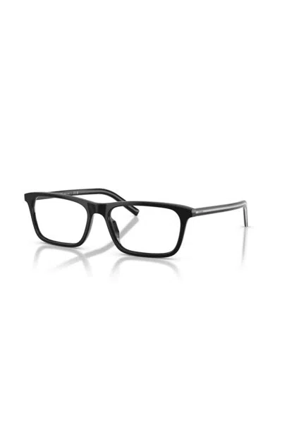Prada 56mm Rectangle Optical Glasses In Black