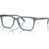 Prada 56mm Rectangle Optical Glasses In Blue
