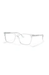 Prada 56mm Rectangle Optical Glasses In Transparent