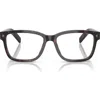 Prada 56mm Rectangular Optical Glasses In Brown